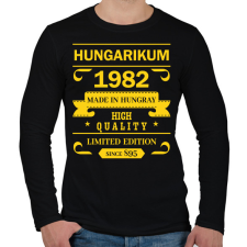 PRINTFASHION Hungarikum - Évszámmal - Férfi hosszú ujjú póló - Fekete férfi póló