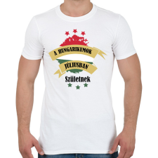 PRINTFASHION Hungarikum - Hónappal - Férfi póló - Fehér férfi póló