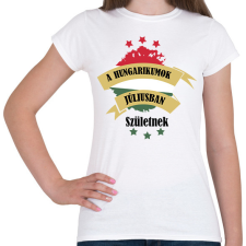 PRINTFASHION Hungarikum - Hónappal - Női póló - Fehér női póló