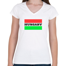 PRINTFASHION HUNGARY - Női V-nyakú póló - Fehér