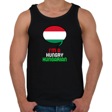 PRINTFASHION HUNGRY - Férfi atléta - Fekete atléta, trikó