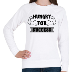 PRINTFASHION Hungry for success - Női pulóver - Fehér