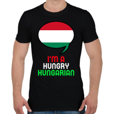 PRINTFASHION Hungry hungarian - Férfi póló - Fekete