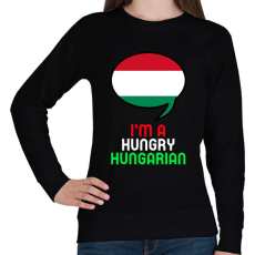 PRINTFASHION Hungry hungarian - Női pulóver - Fekete