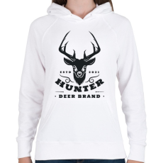 PRINTFASHION Hunter DB. - Női kapucnis pulóver - Fehér