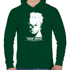 PRINTFASHION Hunter X H - Férfi kapucnis pulóver - Sötétzöld férfi pulóver, kardigán