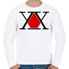 PRINTFASHION Hunter X Logo - Férfi pulóver - Fehér férfi pulóver, kardigán