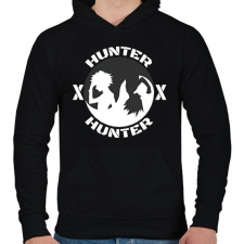 PRINTFASHION HunterXHunter - Férfi kapucnis pulóver - Fekete férfi pulóver, kardigán