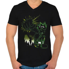 PRINTFASHION HunterXHunter - Férfi V-nyakú póló - Fekete férfi póló