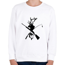 PRINTFASHION hunting and fishing  - Gyerek pulóver - Fehér gyerek pulóver, kardigán