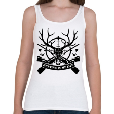 PRINTFASHION Hunting  - Női atléta - Fehér női trikó