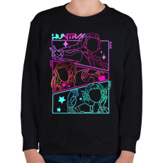 PRINTFASHION Huntrix - Rumi, Mira, Zoey - Gyerek pulóver - Fekete