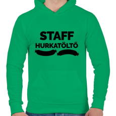 PRINTFASHION Hurkatöltő Staff - Férfi kapucnis pulóver - Zöld