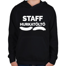 PRINTFASHION Hurkatöltő Staff - Gyerek kapucnis pulóver - Fekete