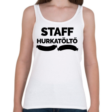 PRINTFASHION Hurkatöltő Staff - Női atléta - Fehér női trikó