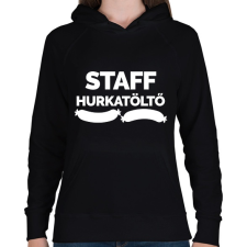 PRINTFASHION Hurkatöltő Staff - Női kapucnis pulóver - Fekete női pulóver, kardigán