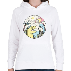 PRINTFASHION Hurrá! Aszteroida! - Női kapucnis pulóver - Fehér