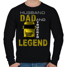 PRINTFASHION HUSBAND AND DAD 2 KAMIONOS - Férfi pulóver - Fekete férfi pulóver, kardigán