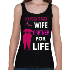 PRINTFASHION HUSBAND AND WIFE-LIFE - Női atléta - Fekete női trikó