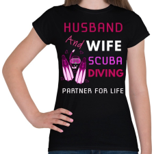 PRINTFASHION HUSBAND AND WIFE - Női póló - Fekete női póló