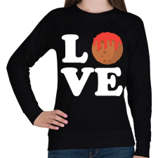 PRINTFASHION Húsgolyó love - Női pulóver - Fekete női pulóver, kardigán