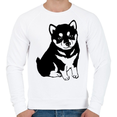 PRINTFASHION Husky - Férfi pulóver - Fehér