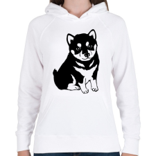 PRINTFASHION Husky - Női kapucnis pulóver - Fehér női pulóver, kardigán