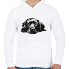 PRINTFASHION Husky Sziluett - Férfi kapucnis pulóver - Fehér férfi pulóver, kardigán