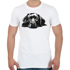 PRINTFASHION Husky Sziluett - Férfi póló - Fehér férfi póló
