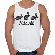 PRINTFASHION Húsvét - Mintás nyulak - Férfi atléta - Fehér atléta, trikó