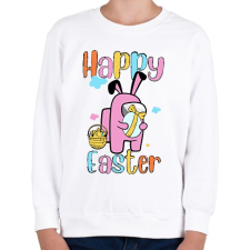 PRINTFASHION Húsvéti Among us - Gyerek pulóver - Fehér gyerek pulóver, kardigán