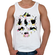 PRINTFASHION Húsvéti cicák - Férfi atléta - Fehér