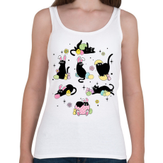 PRINTFASHION Húsvéti cicák - Női atléta - Fehér