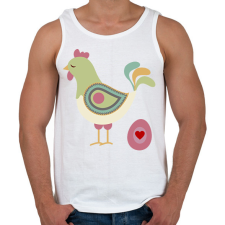 PRINTFASHION Húsvéti kakas - Férfi atléta - Fehér atléta, trikó