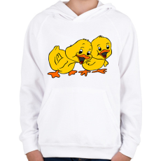 PRINTFASHION Húsvéti kiskacsák - Gyerek kapucnis pulóver - Fehér