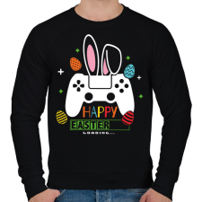 PRINTFASHION Húsvéti konzol - Férfi pulóver - Fekete férfi pulóver, kardigán