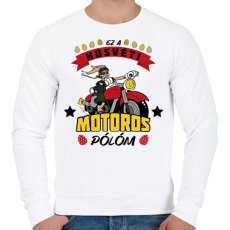 PRINTFASHION Húsvéti motoros póló - Férfi pulóver - Fehér