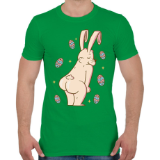 PRINTFASHION Húsvéti nyúl - Férfi póló - Zöld