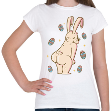 PRINTFASHION Húsvéti nyúl - Női póló - Fehér