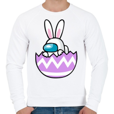 PRINTFASHION Húsvéti nyuszi - Among us - Férfi pulóver - Fehér