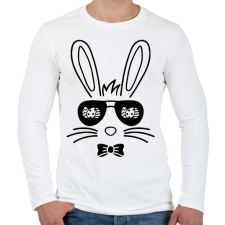 PRINTFASHION Húsvéti nyuszi - Férfi hosszú ujjú póló - Fehér férfi póló