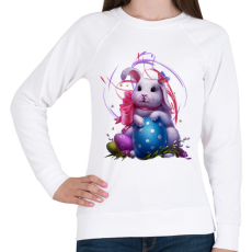 PRINTFASHION húsvéti nyuszi - Női pulóver - Fehér