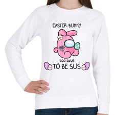 PRINTFASHION Húsvéti nyuszika - Női pulóver - Fehér női pulóver, kardigán