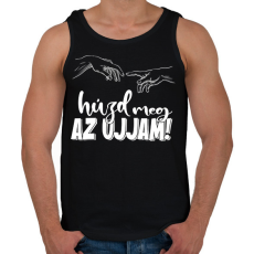 PRINTFASHION Húzd meg az ujjam - feketére - Férfi atléta - Fekete