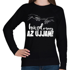 PRINTFASHION Húzd meg az ujjam - feketére - Női pulóver - Fekete női pulóver, kardigán
