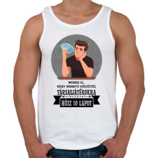 PRINTFASHION Hűzz 10 lapot - Férfi atléta - Fehér