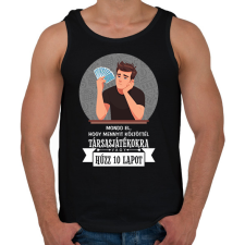 PRINTFASHION Húzz 10 lapot - Férfi atléta - Fekete atléta, trikó