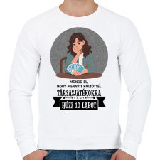 PRINTFASHION Húzz 10 lapot - Férfi pulóver - Fehér férfi pulóver, kardigán