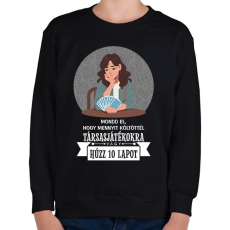 PRINTFASHION Húzz 10 lapot - Gyerek pulóver - Fekete