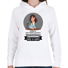 PRINTFASHION Húzz 10 lapot - Női kapucnis pulóver - Fehér női pulóver, kardigán